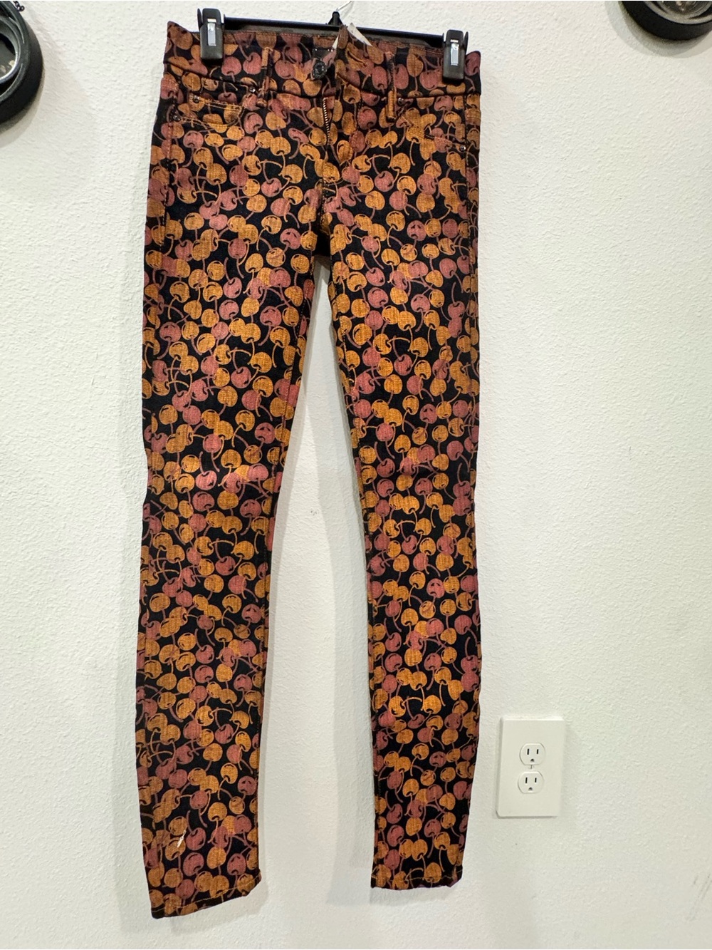 Mother Brand size 24 Women’s Cherry Jeans - Pink & Orange
